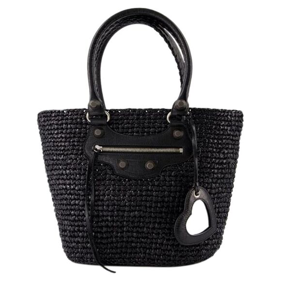 Le Cagole Panier M Shoulder Bag - Balenciaga - Nylon - Black - Picture 1 of 4
